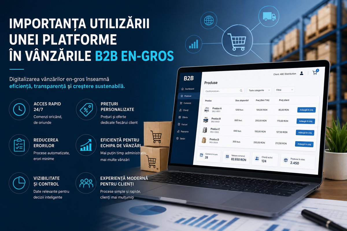 Importanța utilizării unei platforme în vânzările B2B en-gros