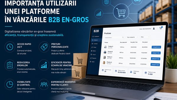 Importanța utilizării unei platforme în vânzările B2B en-gros